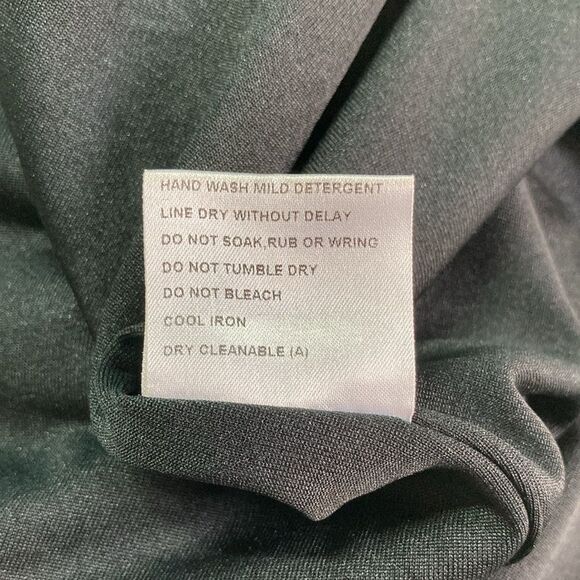 Bless'ed are the Meek Black Mya Dress Size 2 Sheer V-Neck Slim Sheath 33" Bust - Picture 8 of 16